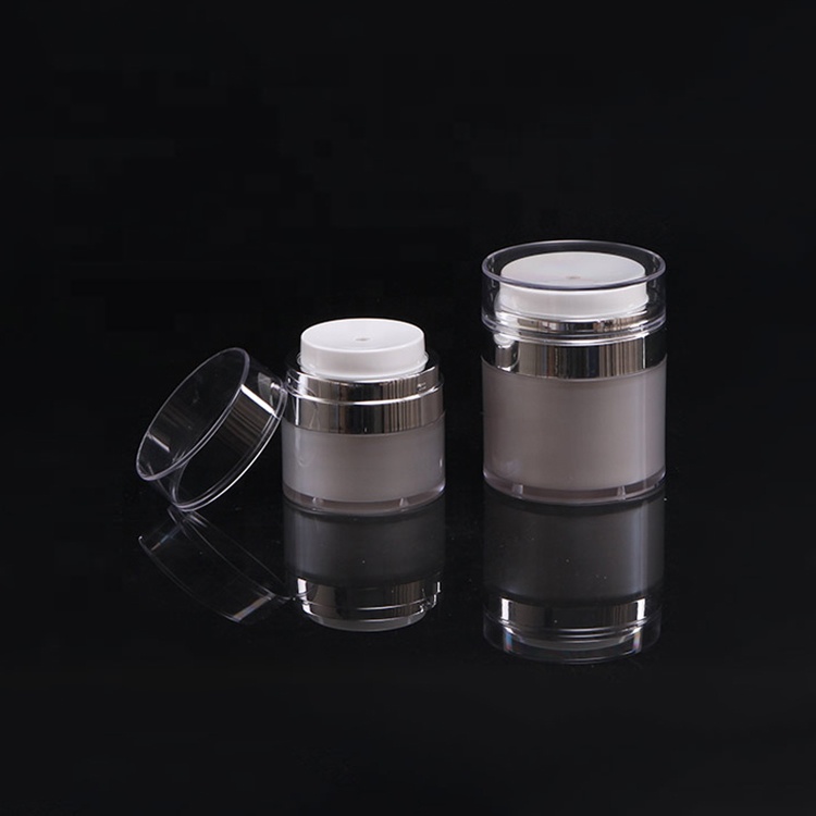 Hot sale airless pump crear cream jar and bottle for cosmetic 15ml 30ml 50ml