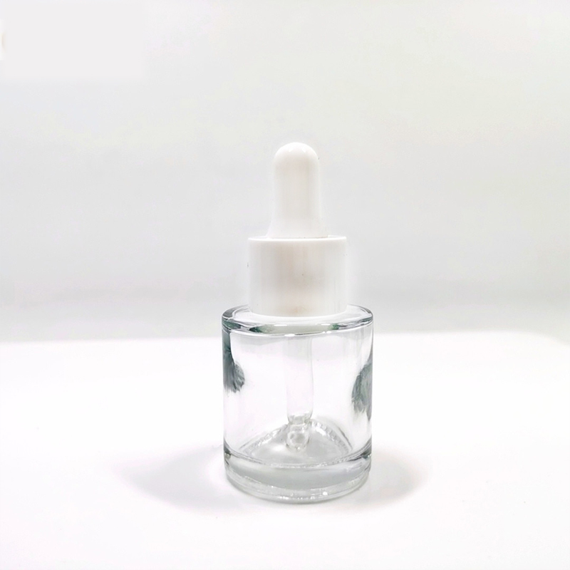 Hot sale amber clear frosted glass bottles 1oz 20ml 30ml 40ml flat shoulder glass dropper bottle for essential oil