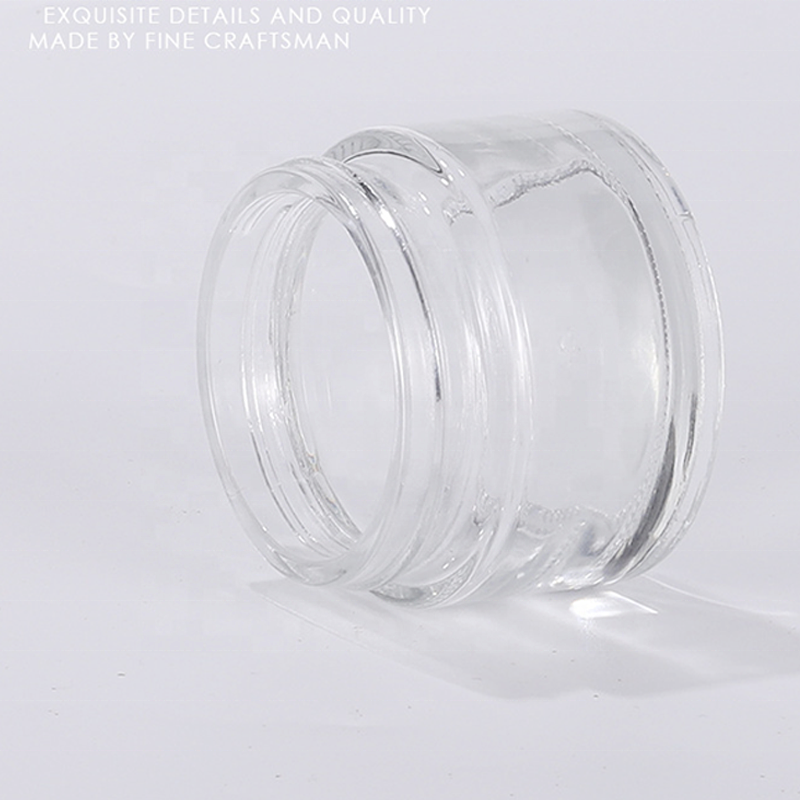 Hot sale body butter jars 100g clear cosmetic jar glass frosted glass jar with rose gold top