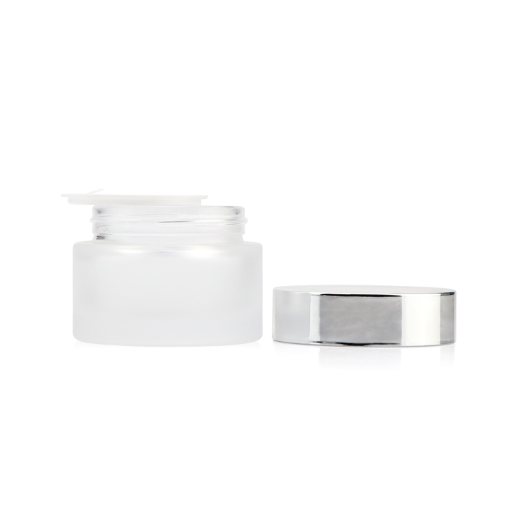 Hot sale bule glass jars wholesale 50g/50ml Round cosmetic cream jar cosmetic Container Glass jar with mesh bottom