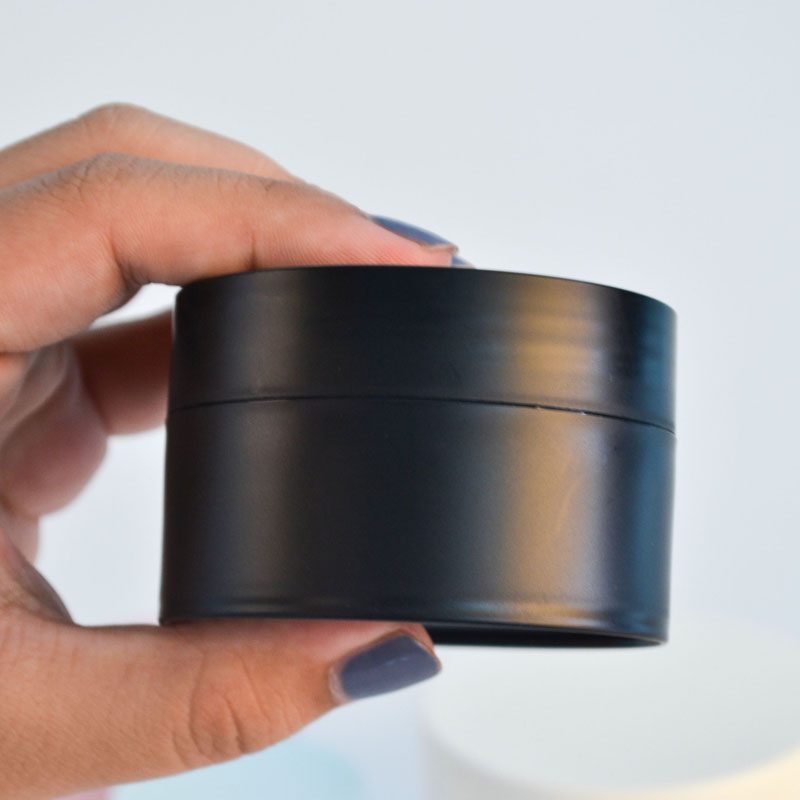 Hot sale cosmetic containers mini samples 10g frosted white PP plastic cream jar double wall Skin Care