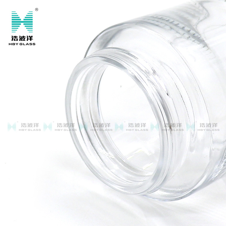 Hot sale cosmetic face cream container 90ml frosted clear glass jar with bamboo wood lid