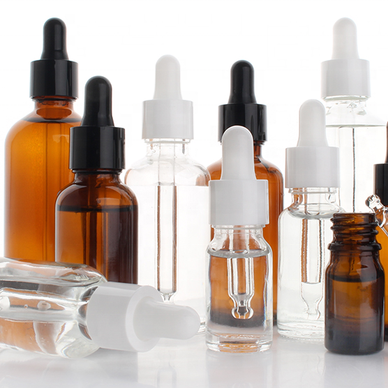 Hot sale cosmetic packaging 10ml essential oil glass bottle with dropper plastic cap for personal care