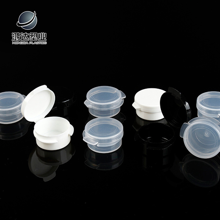 Hot sale cosmetic packaging jar empty flip hinged up cosmetic flip top plastic container