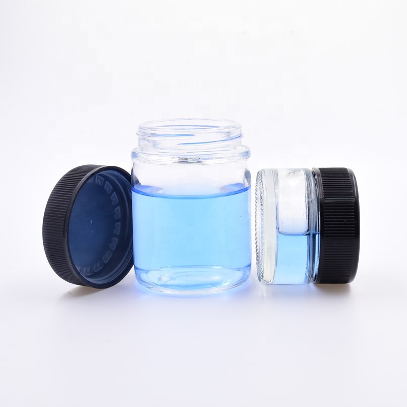 Hot sale custom 150ml child proof glass jar hemp container with child resistant lid