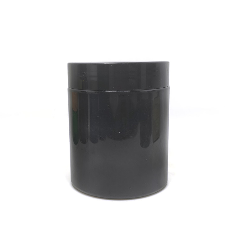 Hot sale custom large emty pet jar 500ml black jar