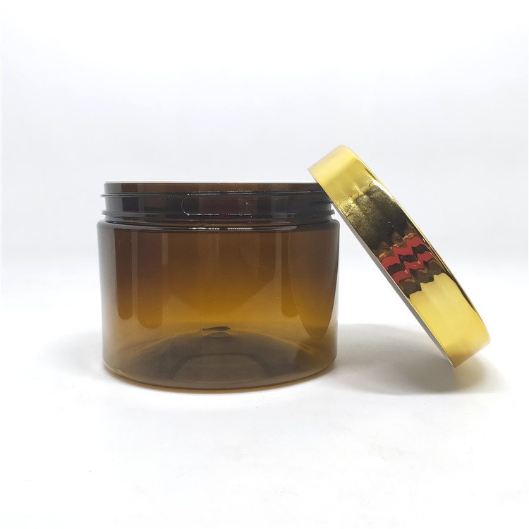 Hot sale custom large emty pet jar 500ml black jar