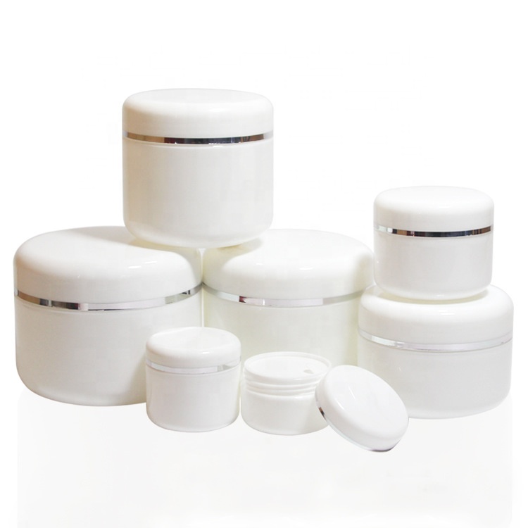 Hot sale custom logo 50g 100g empty white luxury cosmetic packaging jar