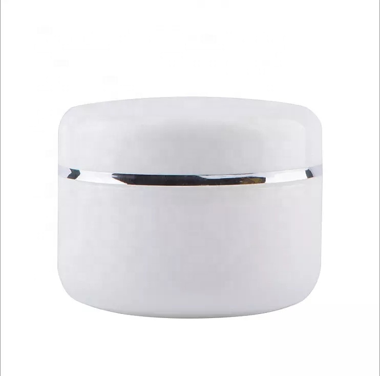 Hot sale custom logo 50g 100g empty white luxury cosmetic packaging jar