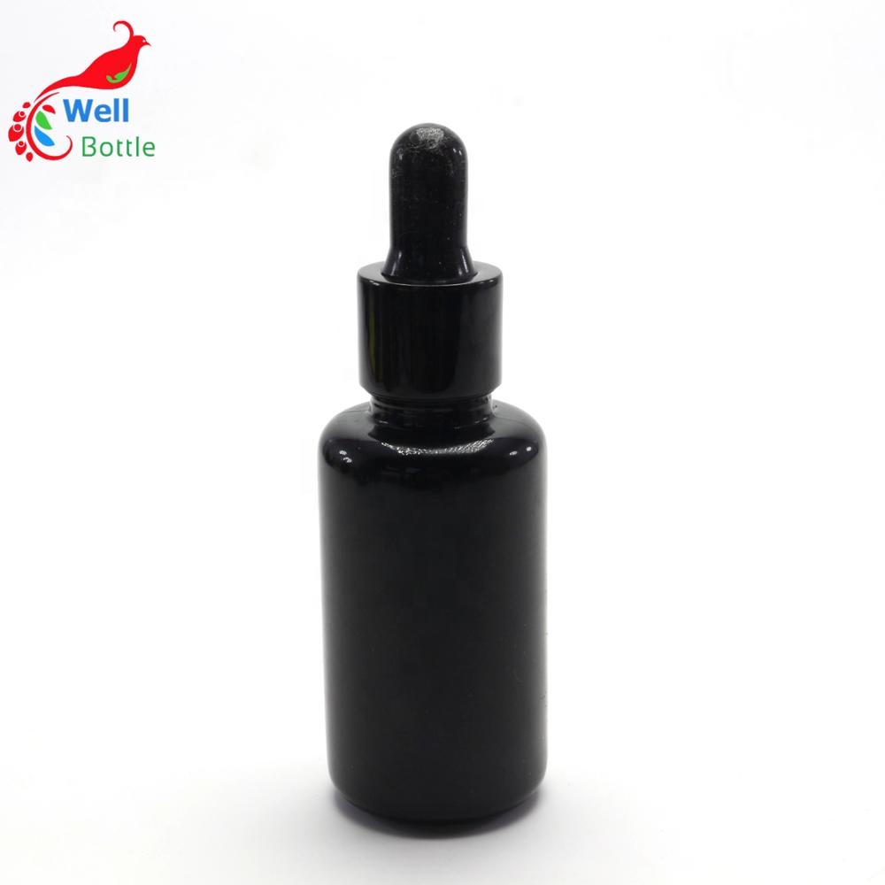 Hot sale dark violet glass essential oil lotion cosmetic bottle 15ml 30ml 50ml 100ml VJ-0146RL
