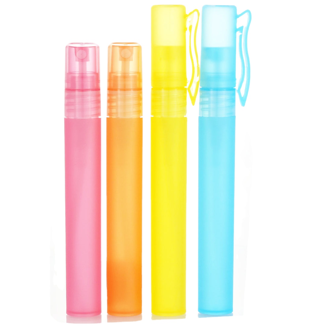 Hot sale eco friendly 10ml pet pp pencil empty white atomizer pump pen type dispenser perfume spray plastic bottle