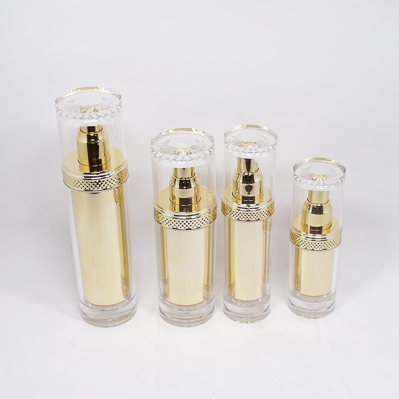 Hot sale elegant Cosmetic packaging set empty glass container 30ml 50ml 100ml skincare acrylic lotion bottle and jar