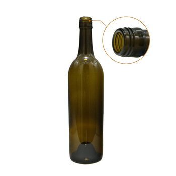 Hot sale empty wine glass liquor bottles 750 ml with screw cap