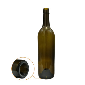 Hot sale empty wine glass liquor bottles 750 ml with screw cap