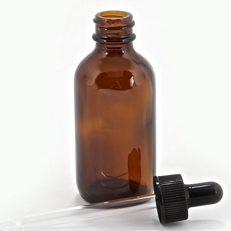 Hot sale essential oil 30ml amber round boston glass dropper bottle