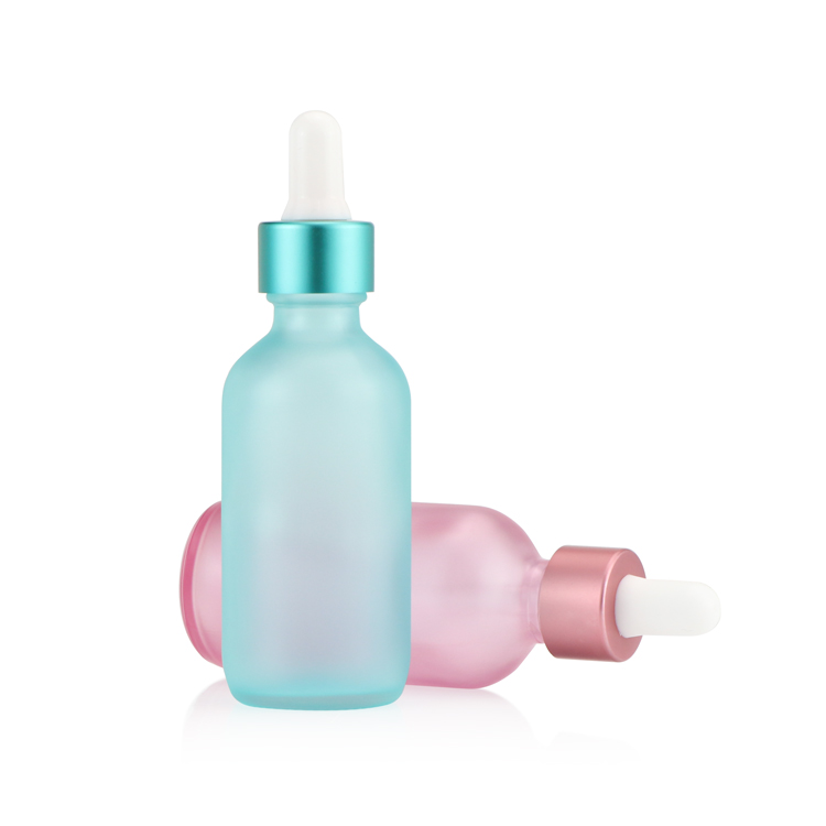 Hot sale essential oil e liquid 1oz 2oz 3oz 4oz round frosted boston glass dropper bottle