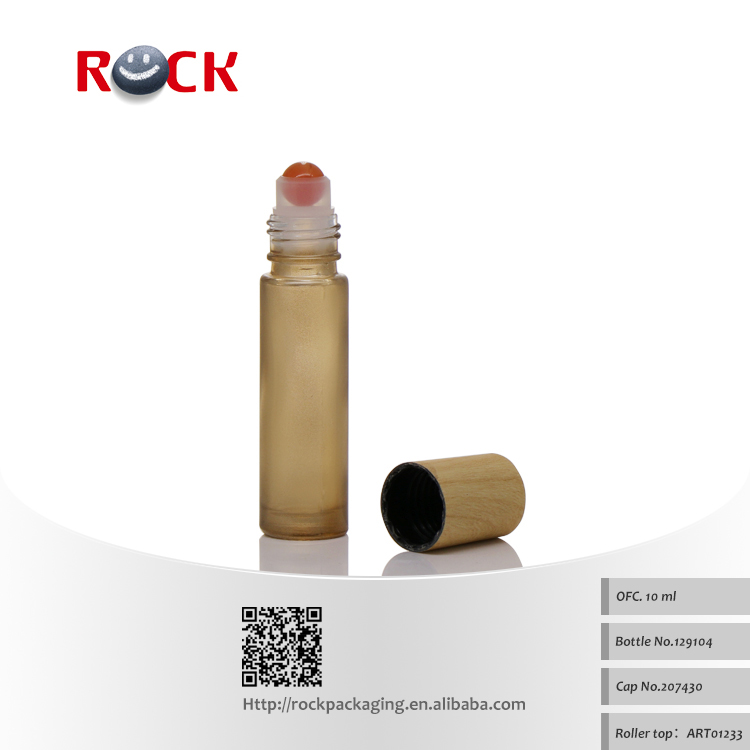 Hot sale fancy bamboo essential oil 10ml roller on glass bottle