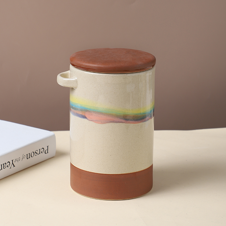 Hot sale food storage ceramic tea coffee ceramic canister sets for cookies