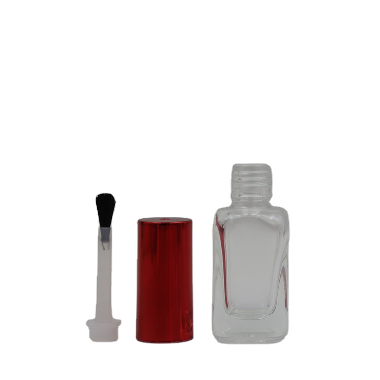 Hot sale free sample empty cosmetic luxury glass nail polish bottle with cap and brush