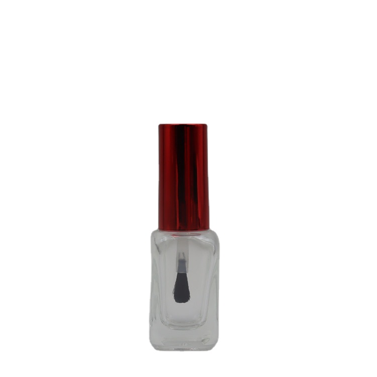 Hot sale free sample empty cosmetic luxury glass nail polish bottle with cap and brush