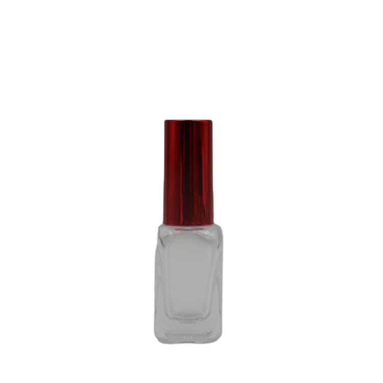Hot sale free sample empty cosmetic luxury glass nail polish bottle with cap and brush