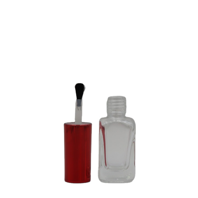 Hot sale free sample empty cosmetic luxury glass nail polish bottle with cap and brush