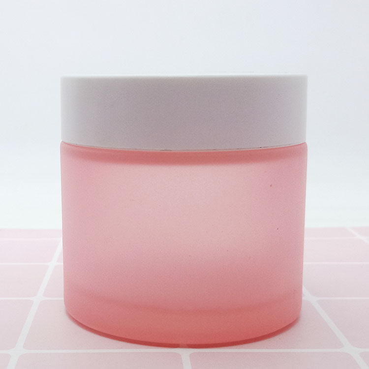 Hot sale frosted 50g clear Glass Jar for cosmetic packing