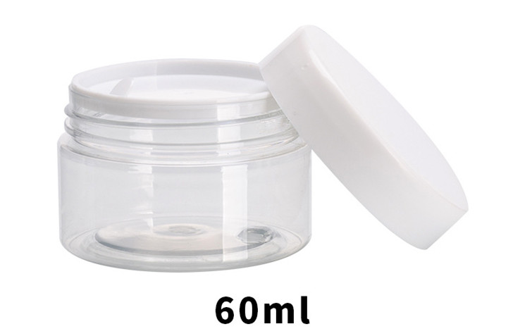 Hot sale light black 30ml 40ml 50ml 60m 80ml PET clear cream jar face mask cream box