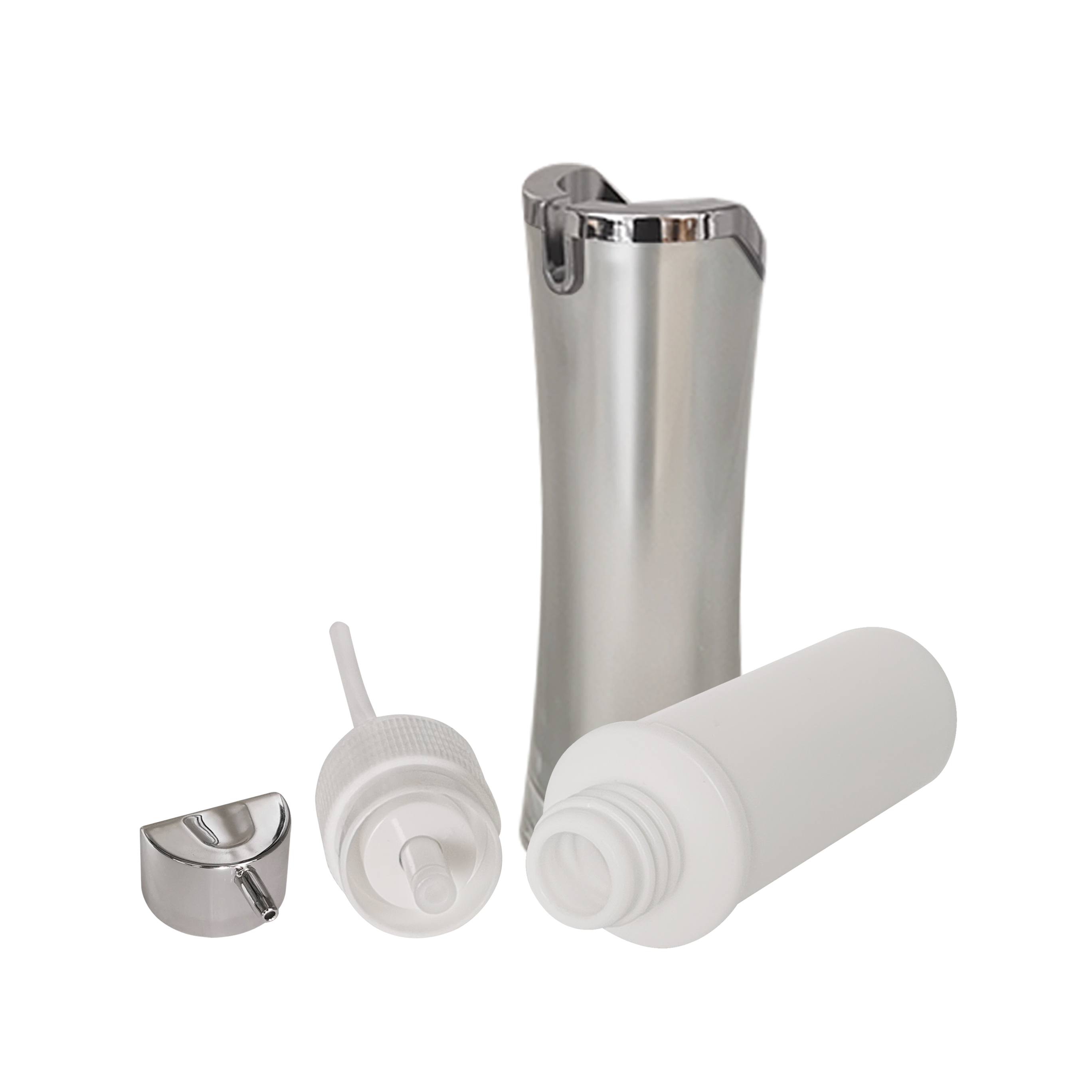 Hot sale luxury 15ML 30ML 50ML empty white gray black plastic cosmetic serum lotion Acrylic bottles