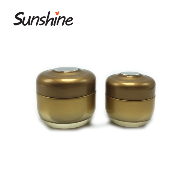 Hot sale packaging cream elegant cosmetic rose gold glass jar