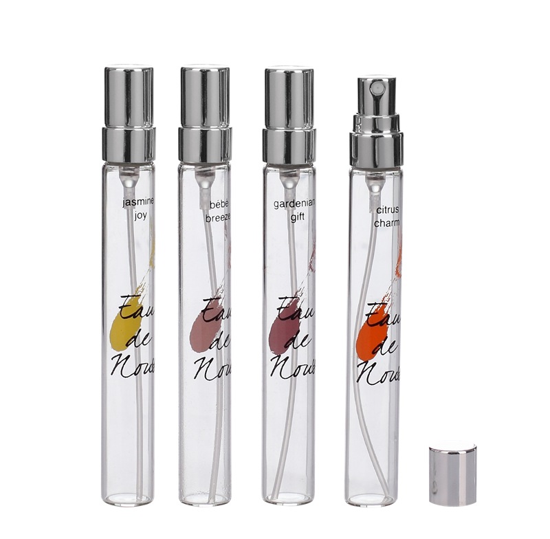 Hot sale pretty empty perfume glass bottle for sale with silver cap
