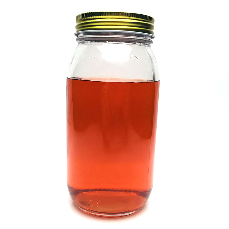Hot sale round shape 750 ml mango butter glass jar with metal lid