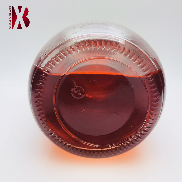 Hot sale round shape 750 ml mango butter glass jar with metal lid