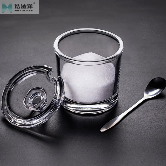 Hot sale spice salt pepper glass jar with glass lid for kitchen 180ml