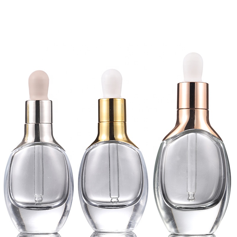 Hot sale thick and durable square glass dropper bottle with 15ml 30ml for use lotion water or essential oil