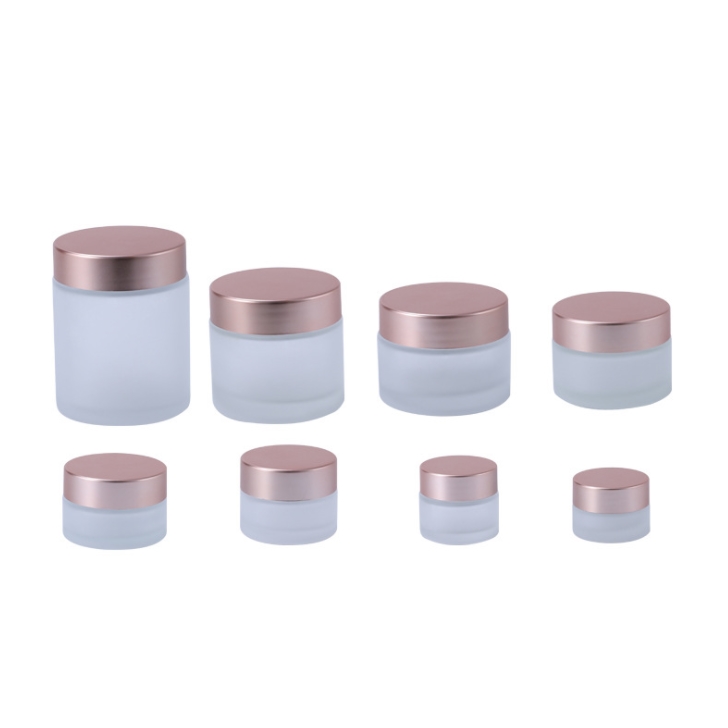 Hot sale transparent empty cosmetic pink rose gold 10gram 10ml clear jar with low Price