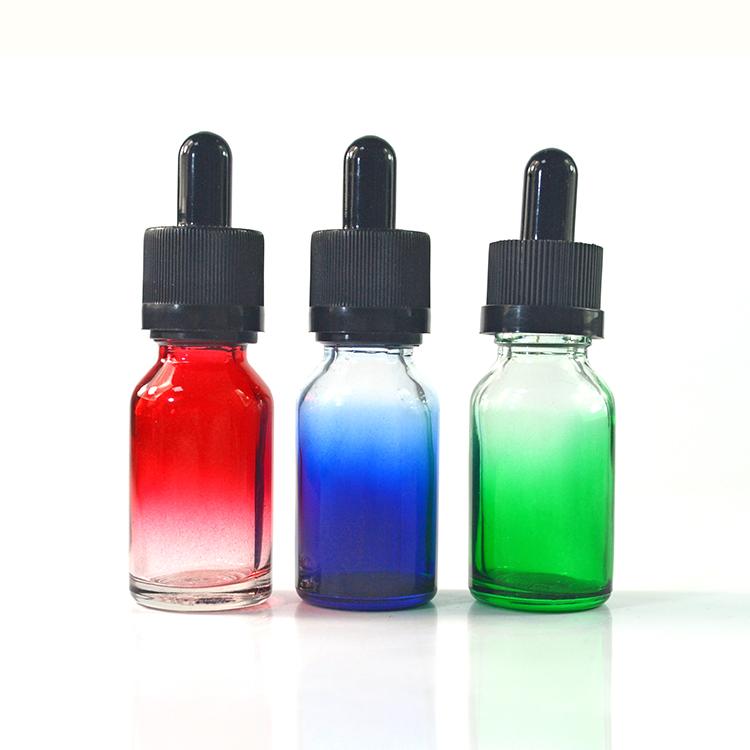 Hot sale vape e liquid essential oil container green blue clear amber 5ml 10m 30ml 50ml 100ml glass dropper bottle