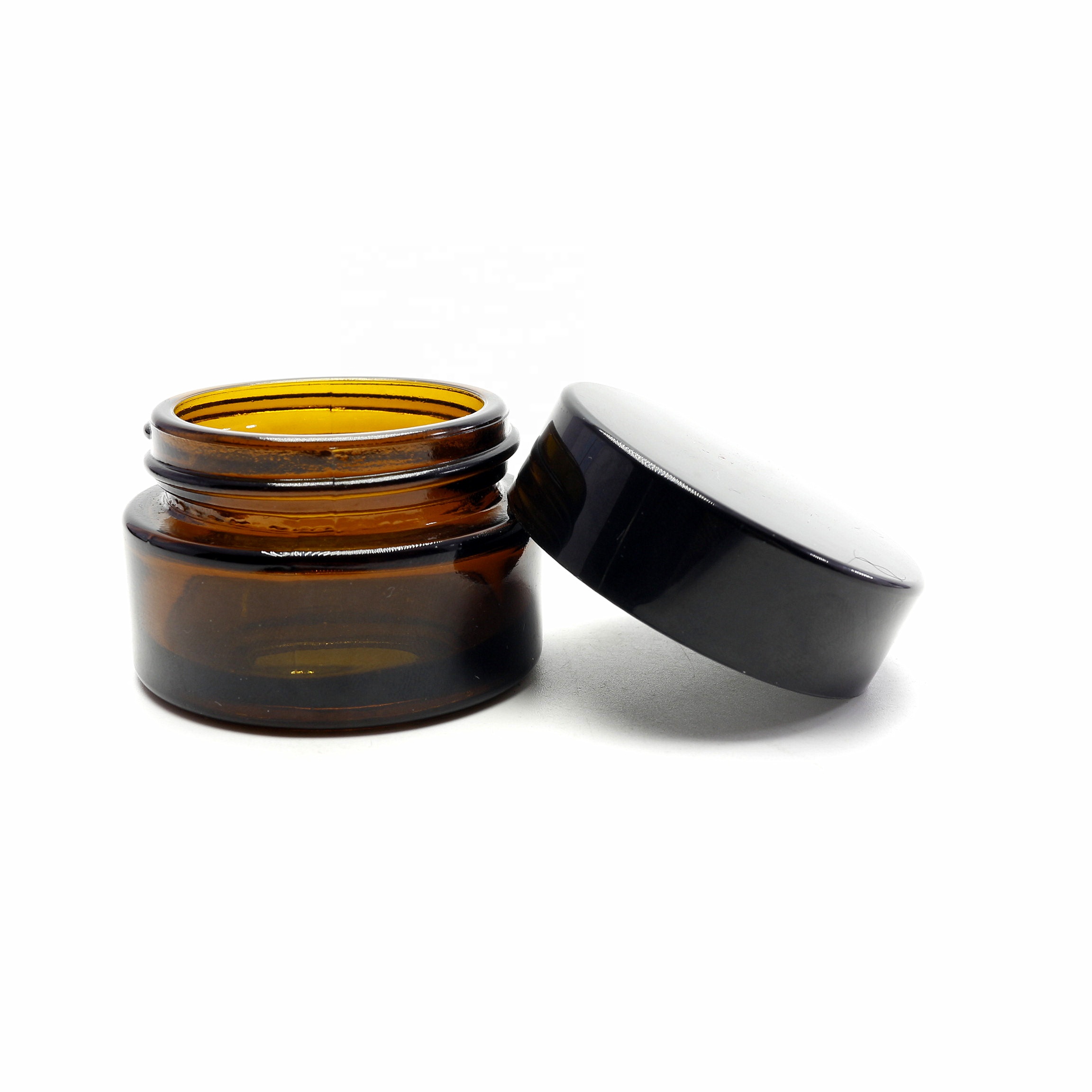 Hot sale very beautiful amber jar for cosmetic cream 5ml 10ml 15ml 20ml 30ml 50ml 100ml GJ-185RL