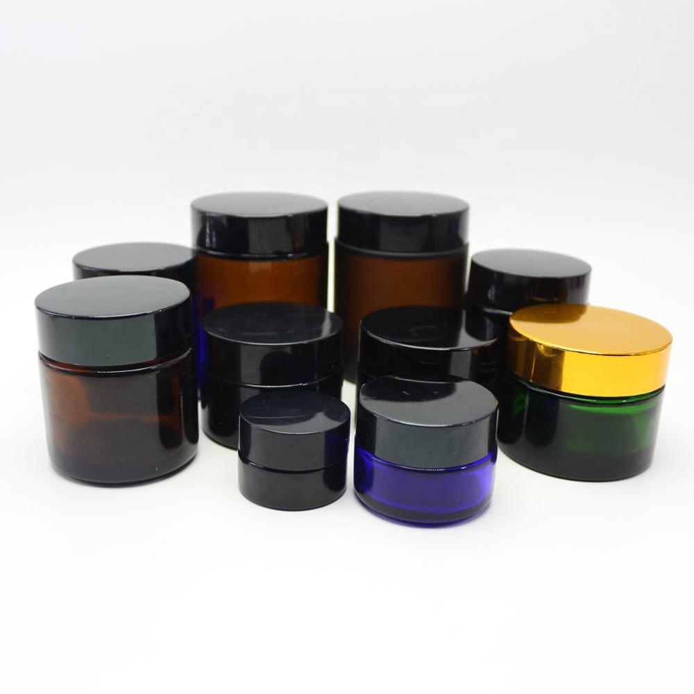 Hot sale very beautiful amber jar for cosmetic cream 5ml 10ml 15ml 20ml 30ml 50ml 100ml GJ-185RL