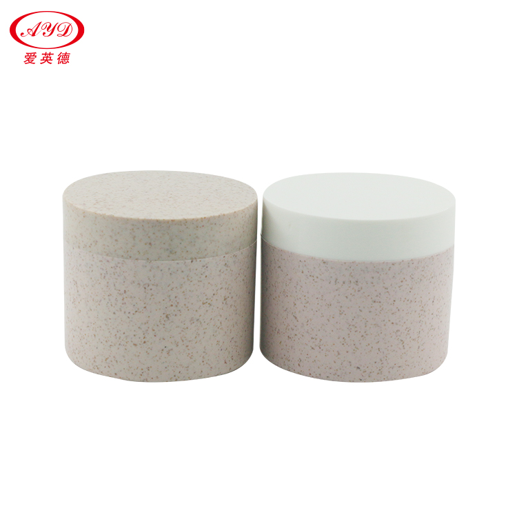 Hot sale wheat straw cosmetic cream jars with screw lids for skin care 0.5oz 1oz 2oz 3oz 4oz 5oz 7oz 8oz 9oz 13oz Custom size