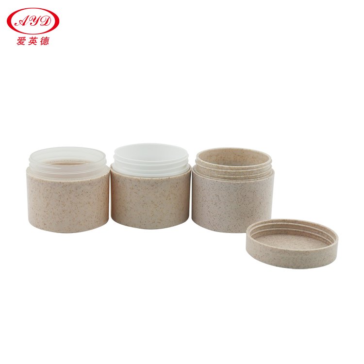 Hot sale wheat straw cosmetic cream jars with screw lids for skin care 0.5oz 1oz 2oz 3oz 4oz 5oz 7oz 8oz 9oz 13oz Custom size