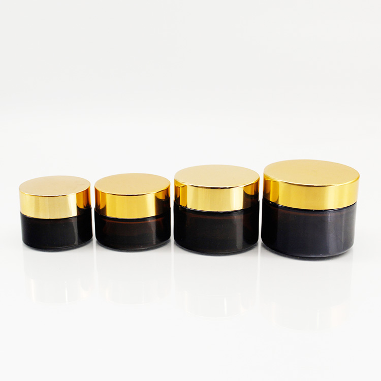 Hot sale wide mouth glass jars custom face cream glass jar amber jars