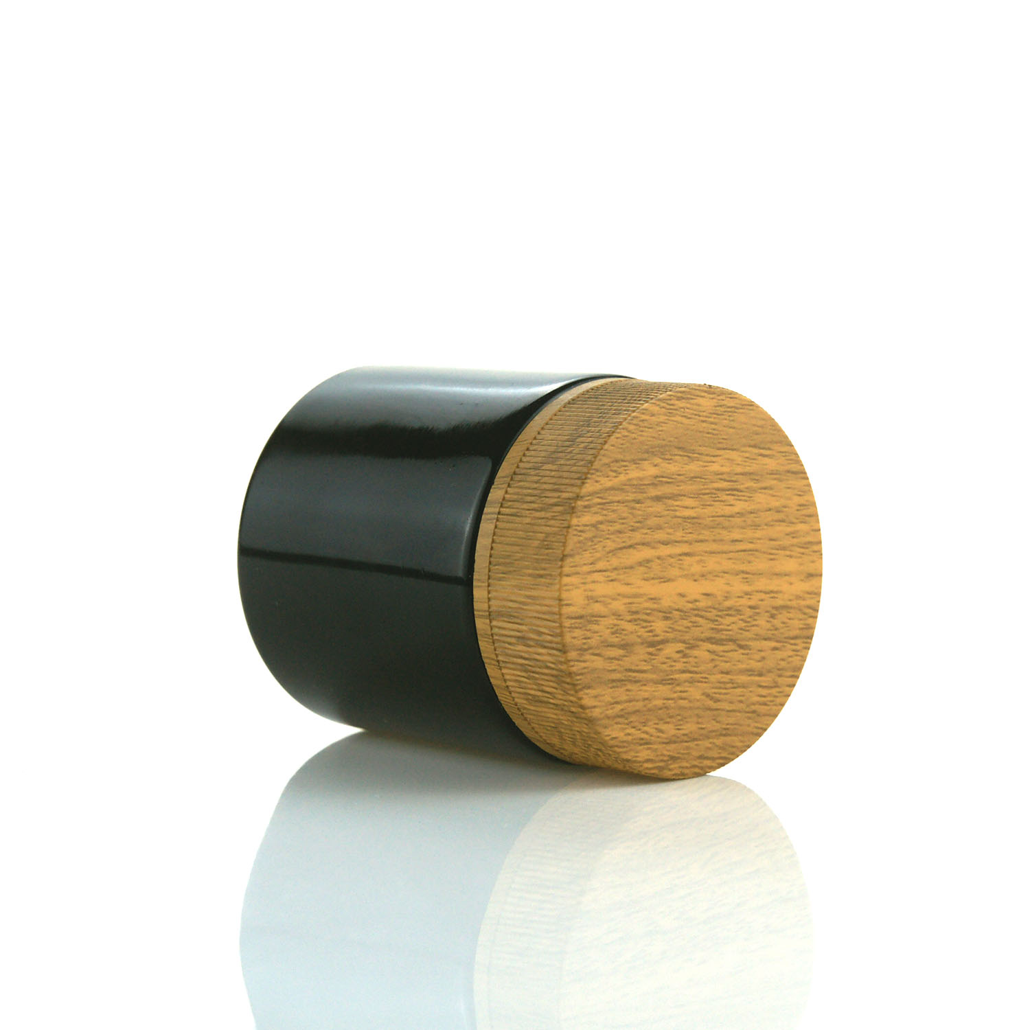 Hot sale wood pattern cap child resistant black packing bottle hemp glass jar