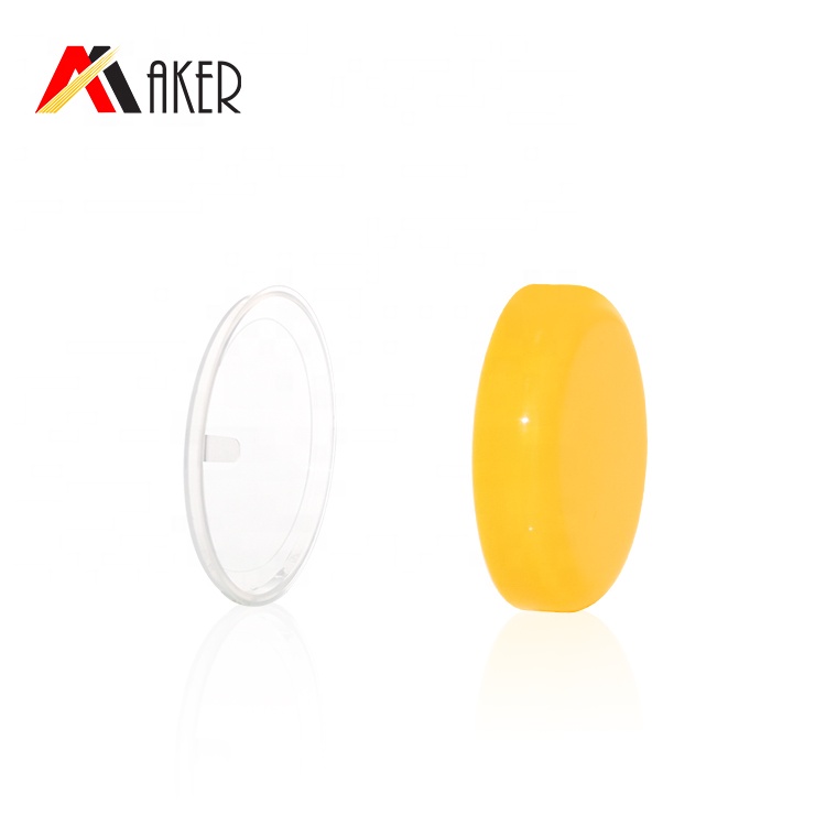 Hot sale yellow pp plastic small 10ml skin care cosmetic cream jar