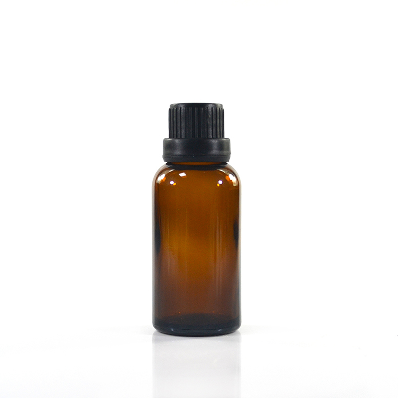 Hot sales 1oz 30ml amber glass dropper bottles for hair essential oil packaging