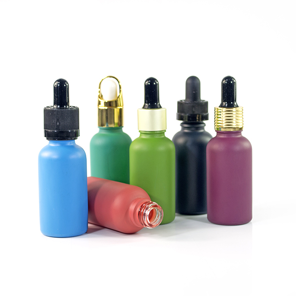 Hot sales 5ml 10ml 15ml 20ml 30ml 50ml 100ml Matte Black Frosted Essential oil Glass Dropper Bottles With Childproof Cap