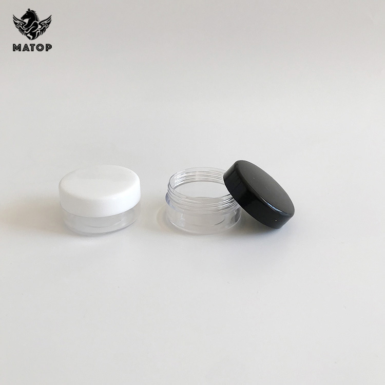 Hot sales OEM ODM custom black plastic cosmetic jars food