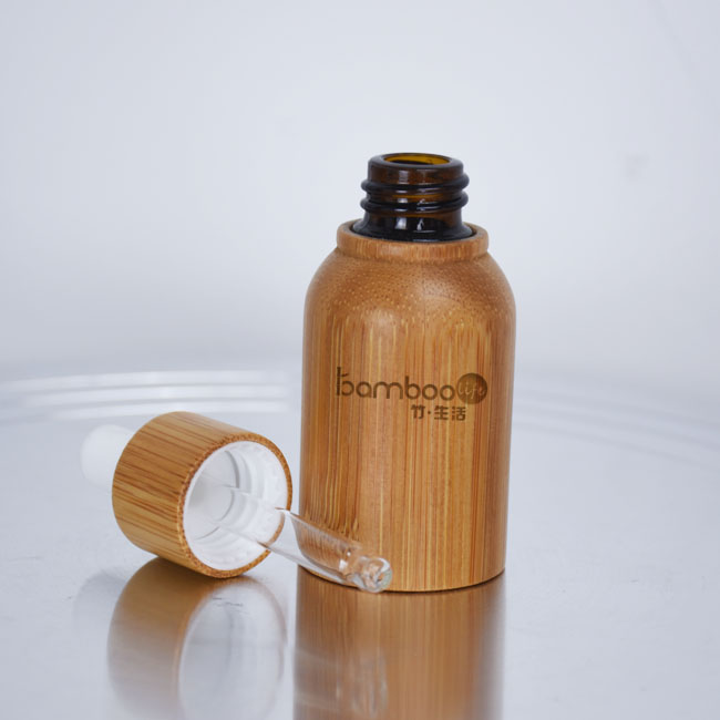 Hot sales bamboo essential oil dropper bottles