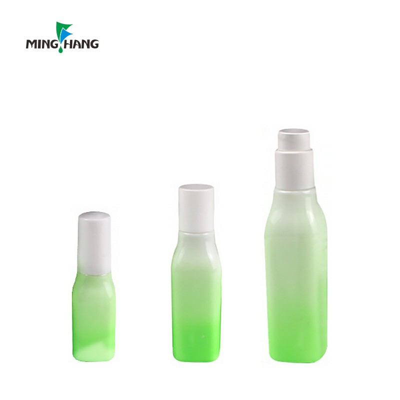 Hot sales cosmetic skin care glass bottle set with bamboo screw lid