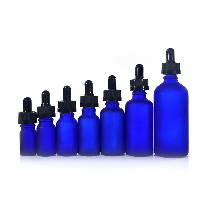 Hot sales essential oil glass bottle 5ml 10ml 15ml 20ml 30ml 50ml 100ml frosted glass dropper bottle with tamper childproof lid